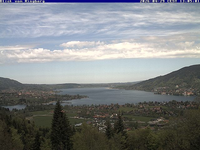 Archiv Foto Webcam Blick vom Schloss Ringberg auf den Tegernsee