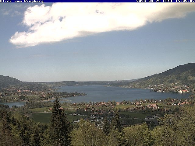 Archiv Foto Webcam Blick vom Schloss Ringberg auf den Tegernsee