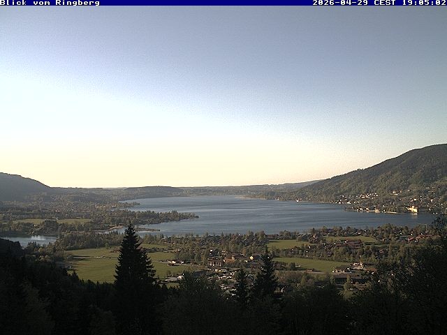 Archiv Foto Webcam Blick vom Schloss Ringberg auf den Tegernsee