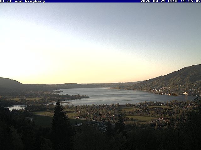 Archiv Foto Webcam Blick vom Schloss Ringberg auf den Tegernsee