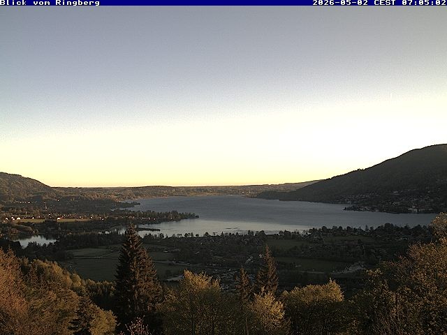 Archiv Foto Webcam Blick vom Schloss Ringberg auf den Tegernsee