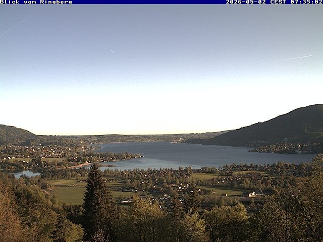 Archiv Foto Webcam Blick vom Schloss Ringberg auf den Tegernsee