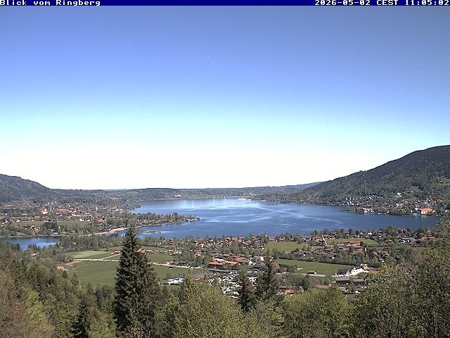Archiv Foto Webcam Blick vom Schloss Ringberg auf den Tegernsee