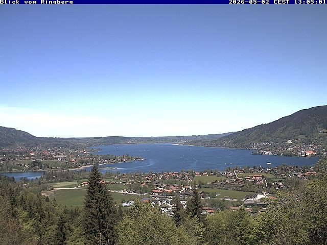 Archiv Foto Webcam Blick vom Schloss Ringberg auf den Tegernsee