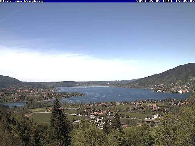 Archiv Foto Webcam Blick vom Schloss Ringberg auf den Tegernsee