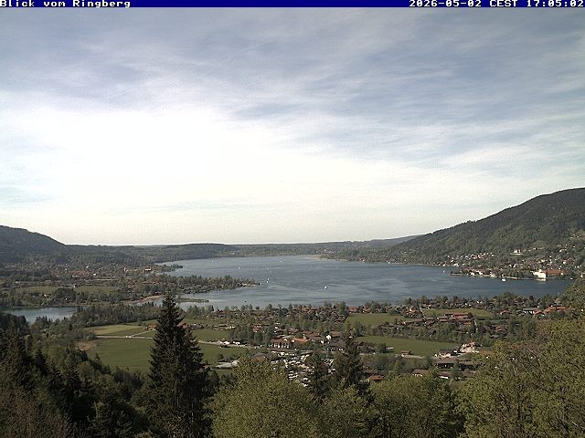 Archiv Foto Webcam Blick vom Schloss Ringberg auf den Tegernsee