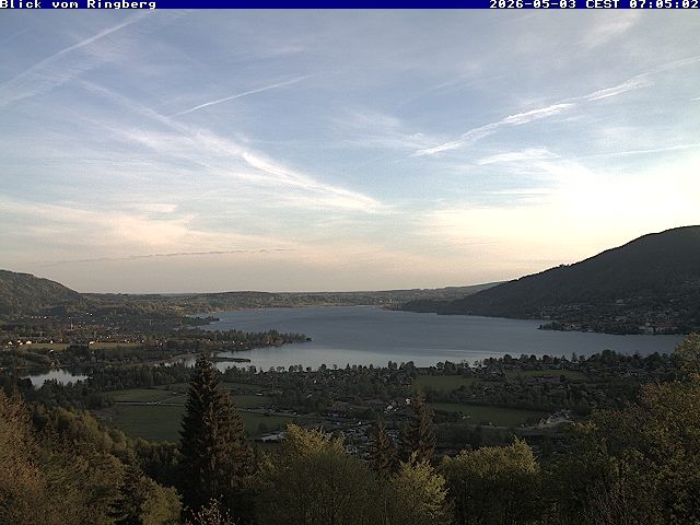 Archiv Foto Webcam Blick vom Schloss Ringberg auf den Tegernsee