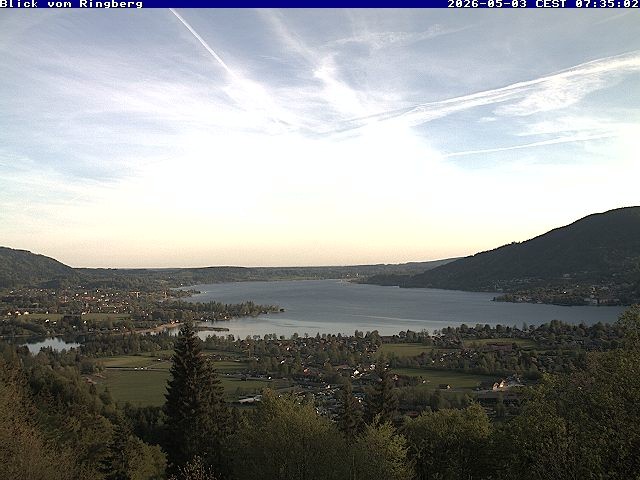 Archiv Foto Webcam Blick vom Schloss Ringberg auf den Tegernsee