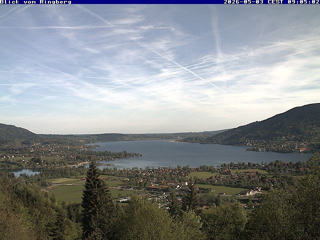 Archiv Foto Webcam Blick vom Schloss Ringberg auf den Tegernsee