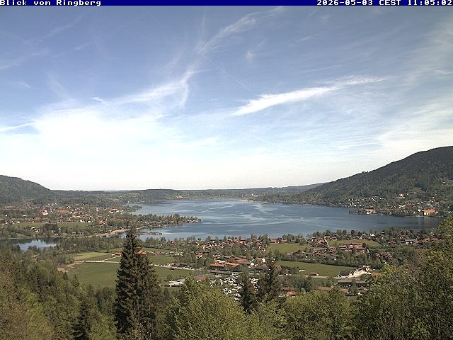 Archiv Foto Webcam Blick vom Schloss Ringberg auf den Tegernsee