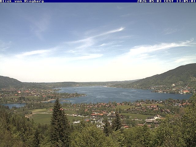 Archiv Foto Webcam Blick vom Schloss Ringberg auf den Tegernsee