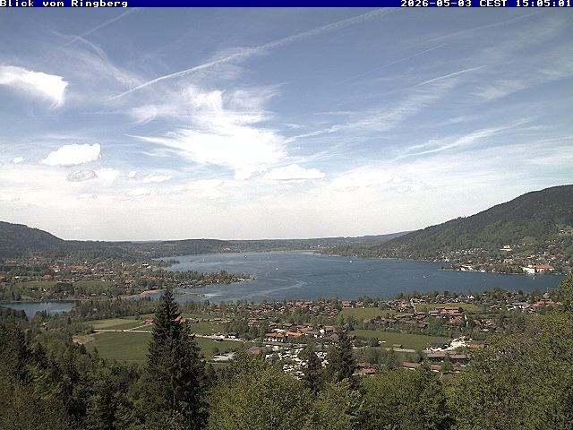 Archiv Foto Webcam Blick vom Schloss Ringberg auf den Tegernsee