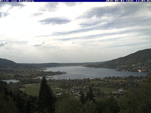 Archiv Foto Webcam Blick vom Schloss Ringberg auf den Tegernsee
