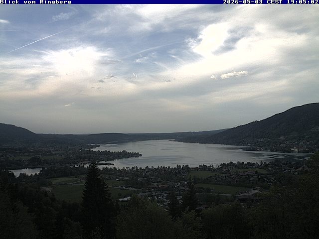 Archiv Foto Webcam Blick vom Schloss Ringberg auf den Tegernsee