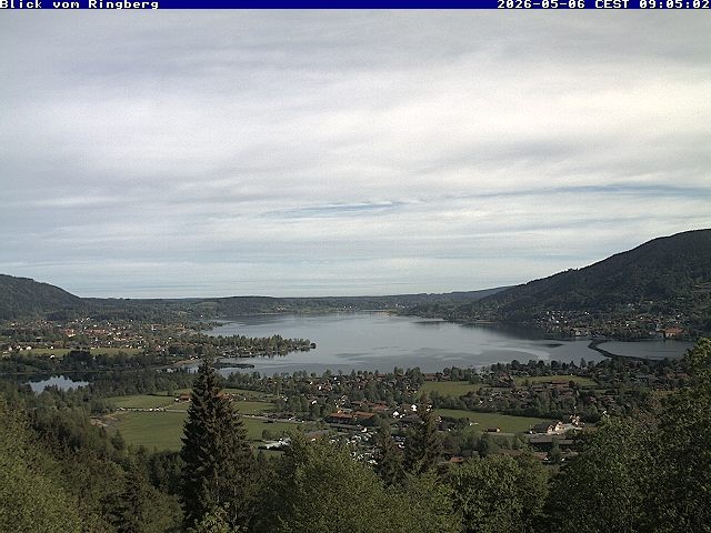 Archiv Foto Webcam Blick vom Schloss Ringberg auf den Tegernsee
