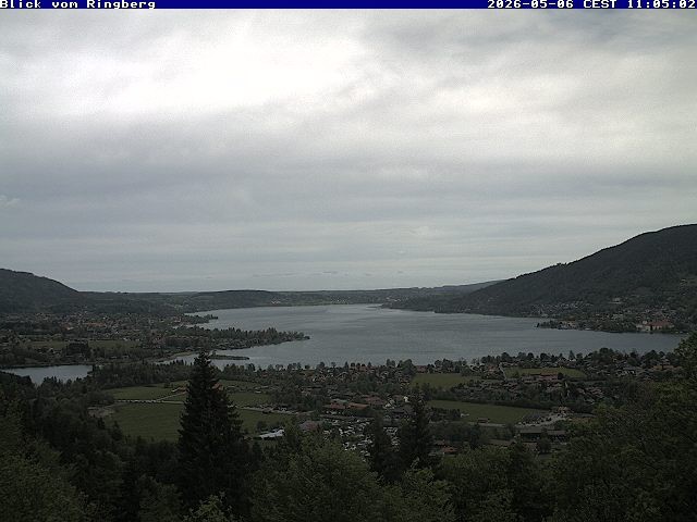 Archiv Foto Webcam Blick vom Schloss Ringberg auf den Tegernsee