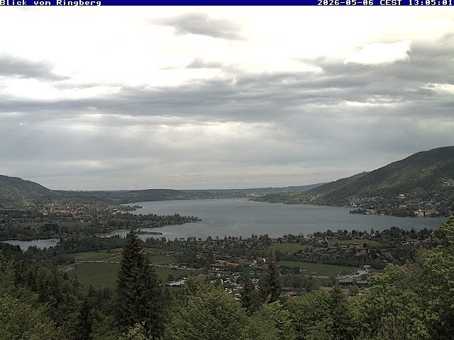 Archiv Foto Webcam Blick vom Schloss Ringberg auf den Tegernsee