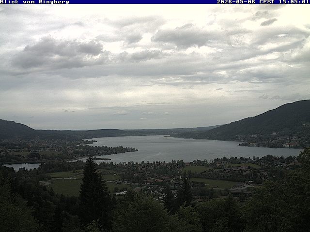 Archiv Foto Webcam Blick vom Schloss Ringberg auf den Tegernsee