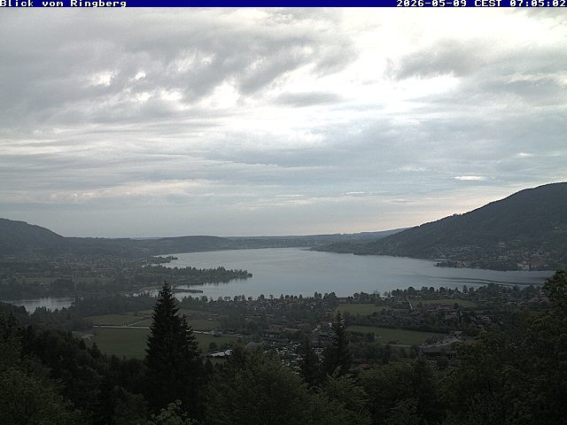 Archiv Foto Webcam Blick vom Schloss Ringberg auf den Tegernsee
