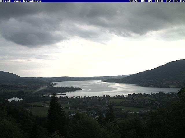 Archiv Foto Webcam Blick vom Schloss Ringberg auf den Tegernsee