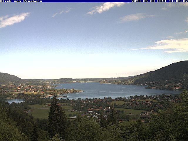 Archiv Foto Webcam Blick vom Schloss Ringberg auf den Tegernsee