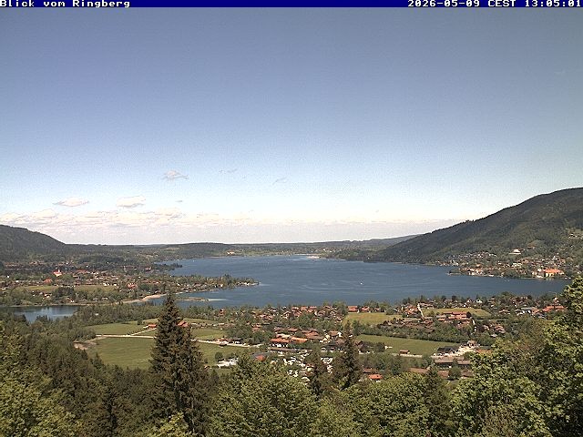 Archiv Foto Webcam Blick vom Schloss Ringberg auf den Tegernsee