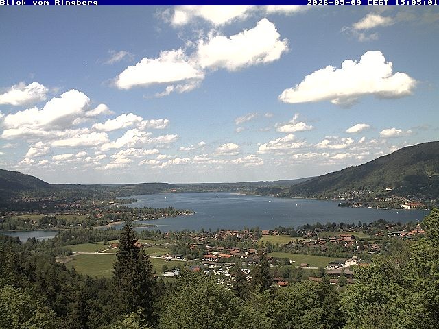 Archiv Foto Webcam Blick vom Schloss Ringberg auf den Tegernsee