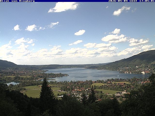 Archiv Foto Webcam Blick vom Schloss Ringberg auf den Tegernsee
