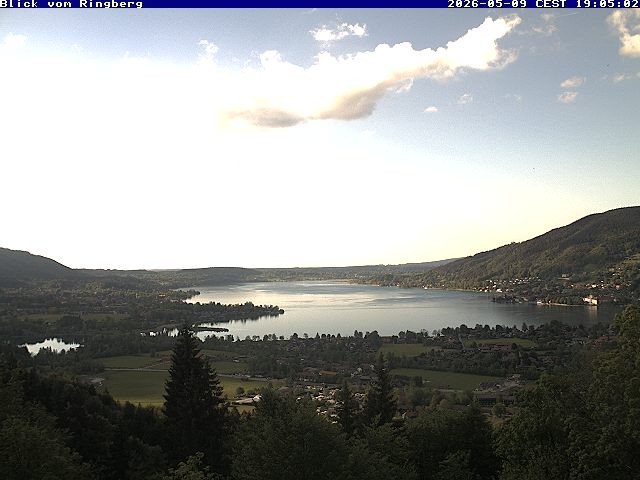 Archiv Foto Webcam Blick vom Schloss Ringberg auf den Tegernsee