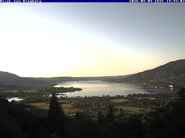 Archiv Foto Webcam Blick vom Schloss Ringberg auf den Tegernsee