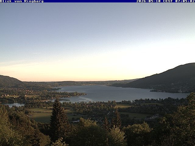 Archiv Foto Webcam Blick vom Schloss Ringberg auf den Tegernsee