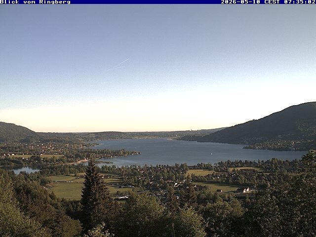 Archiv Foto Webcam Blick vom Schloss Ringberg auf den Tegernsee