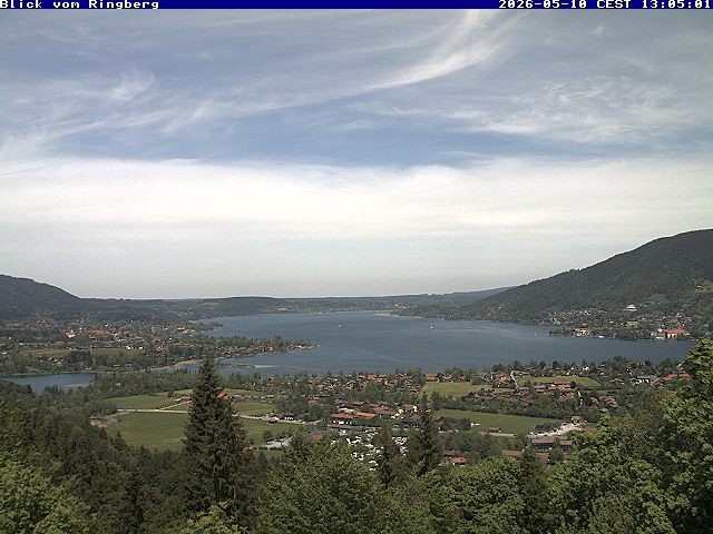 Archiv Foto Webcam Blick vom Schloss Ringberg auf den Tegernsee