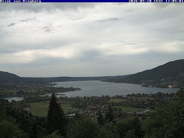 Archiv Foto Webcam Blick vom Schloss Ringberg auf den Tegernsee