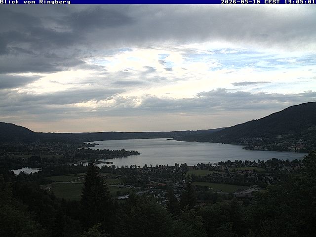 Archiv Foto Webcam Blick vom Schloss Ringberg auf den Tegernsee