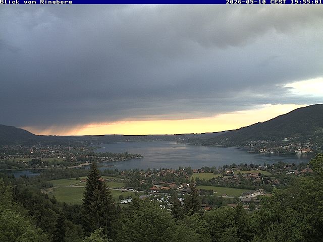 Archiv Foto Webcam Blick vom Schloss Ringberg auf den Tegernsee