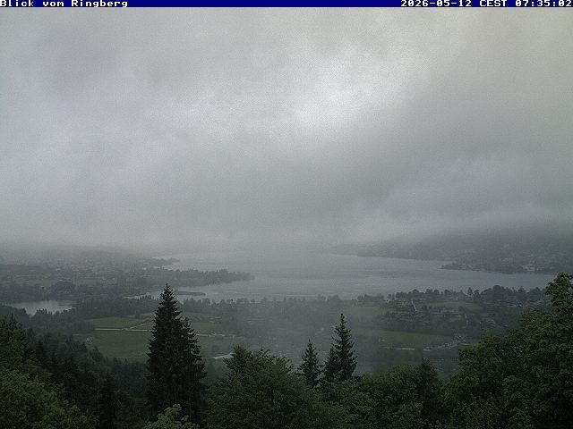 Archiv Foto Webcam Blick vom Schloss Ringberg auf den Tegernsee