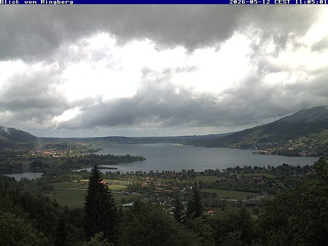 Archiv Foto Webcam Blick vom Schloss Ringberg auf den Tegernsee