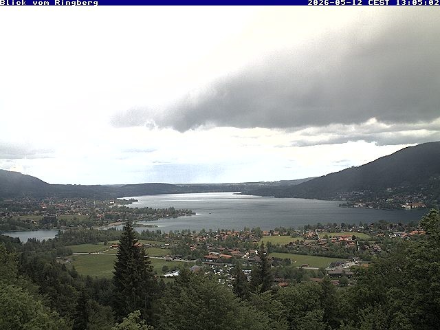 Archiv Foto Webcam Blick vom Schloss Ringberg auf den Tegernsee