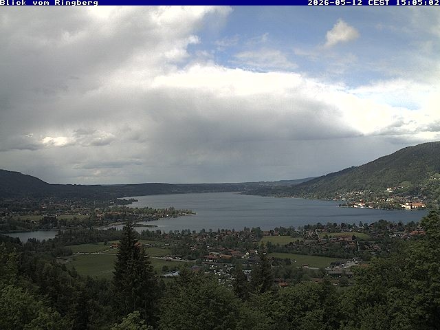 Archiv Foto Webcam Blick vom Schloss Ringberg auf den Tegernsee