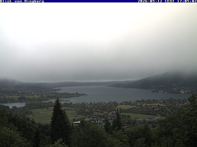 Archiv Foto Webcam Blick vom Schloss Ringberg auf den Tegernsee