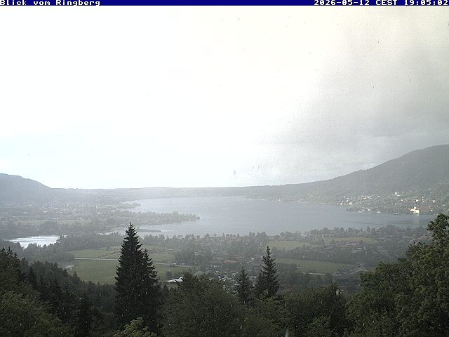 Archiv Foto Webcam Blick vom Schloss Ringberg auf den Tegernsee