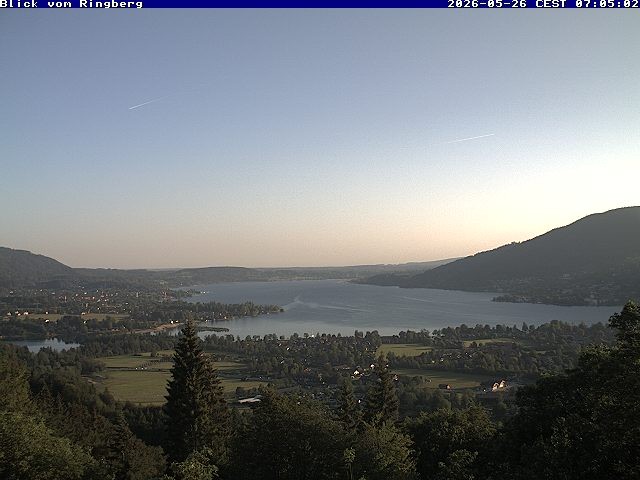 Archiv Foto Webcam Blick vom Schloss Ringberg auf den Tegernsee
