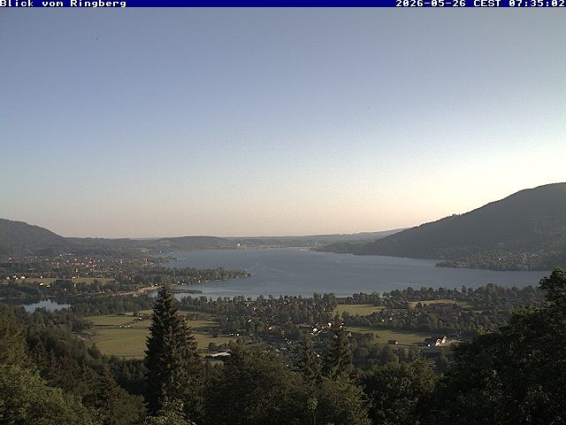 Archiv Foto Webcam Blick vom Schloss Ringberg auf den Tegernsee