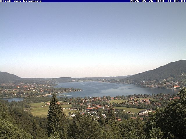 Archiv Foto Webcam Blick vom Schloss Ringberg auf den Tegernsee