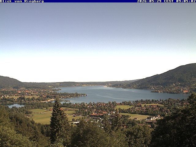 Archiv Foto Webcam Blick vom Schloss Ringberg auf den Tegernsee