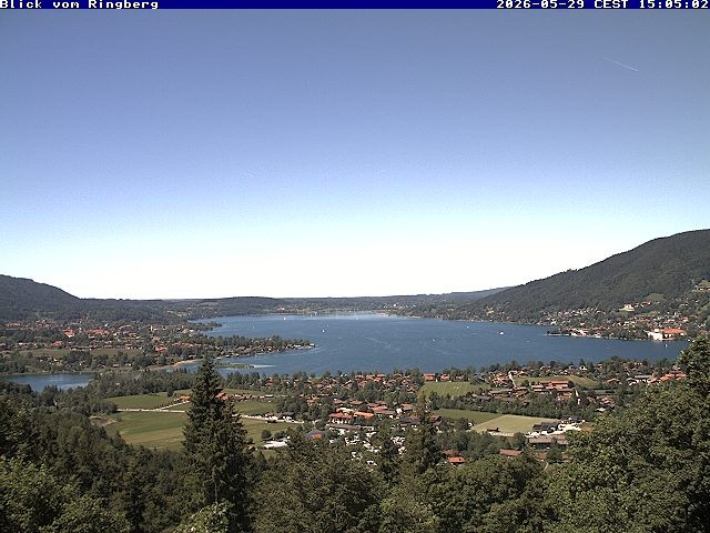 Archiv Foto Webcam Blick vom Schloss Ringberg auf den Tegernsee