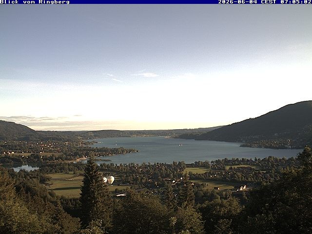 Archiv Foto Webcam Blick vom Schloss Ringberg auf den Tegernsee