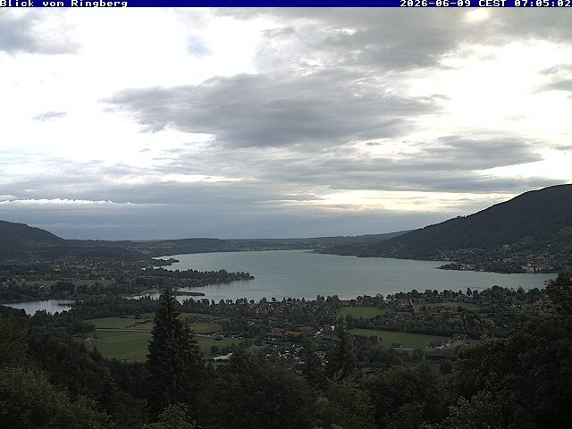 Archiv Foto Webcam Blick vom Schloss Ringberg auf den Tegernsee