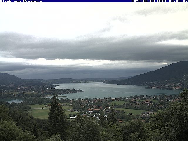 Archiv Foto Webcam Blick vom Schloss Ringberg auf den Tegernsee